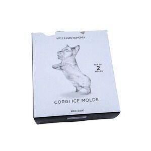 Williams Sonoma Corgi Ice Molds Set of 2 Silicone Large Ice Cube Makers